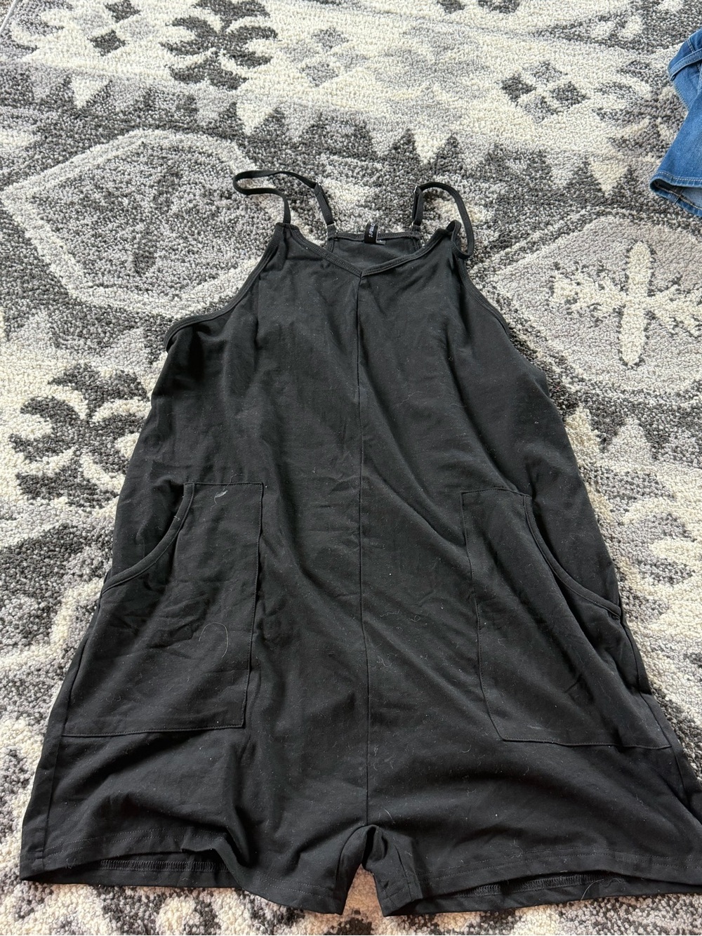Black Sleeveless Casual Romper Dress - Women's
